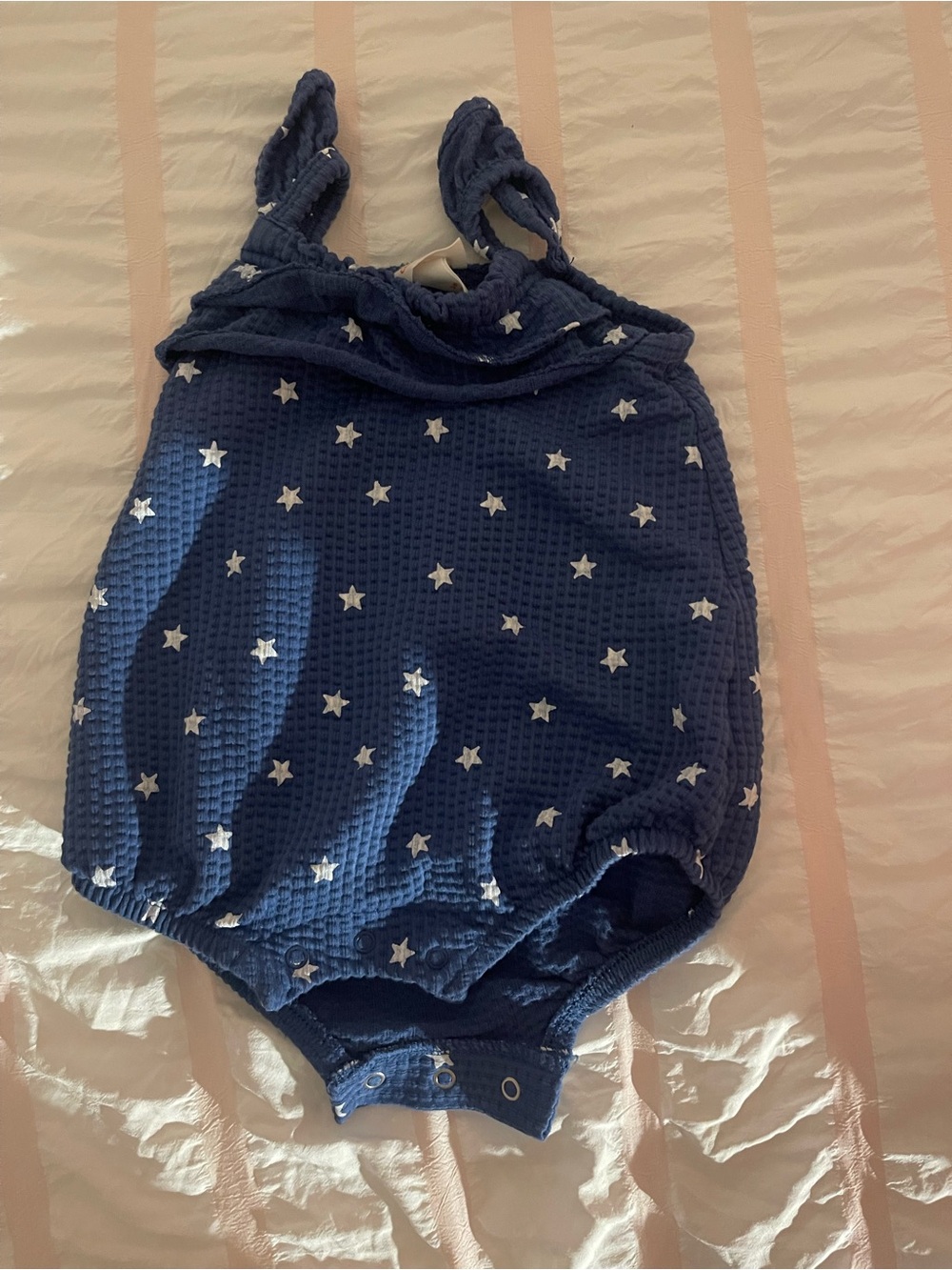 Cat & Jack Navy Blue Star Print Baby One-Piece